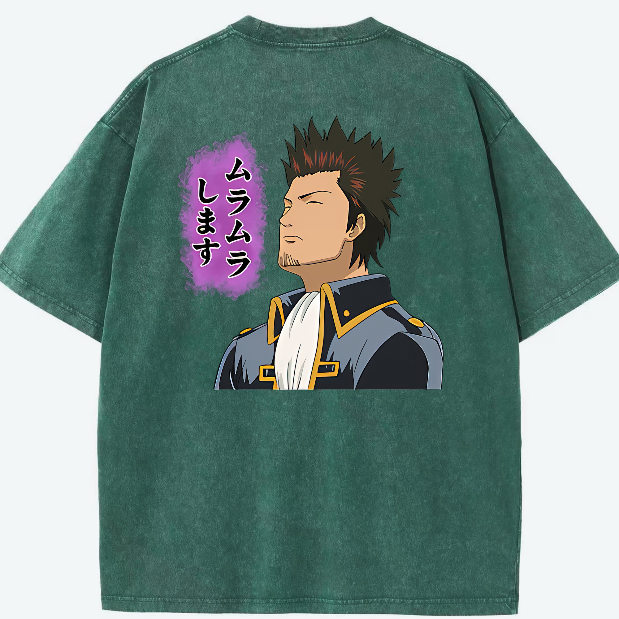 （画像用） ぎんたま 坂田銀時（さかたぎんとき） 神楽 志村新八（しむら しんぱち） GINTAMA Sakata Gintoki Kagura Shimura Shinpachi 綿100% ヴィンテージ風 半袖Tシャツ（背面プリント）